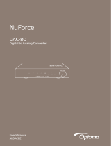 NuForce DAC-80 Owner's manual