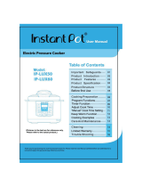 Instant Pot IP-LUX60 Owner's manual
