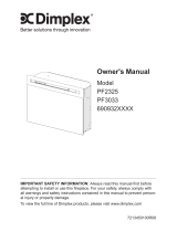 Dimplex PF3033 Owner's manual