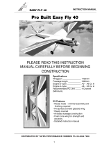 Pro Built Easy Fly 40 User manual