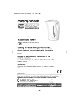 Morphy Richards ESSENTIALS KETTLE Instructions Manual