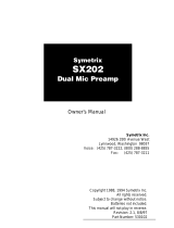 Symetrix SX202 Owner's manual