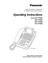 Panasonic T7436 - KX - Corded Phone Operating Instructions Manual