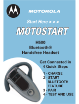 Motorola BLT04 - H500 Bluetooth Headset Start Here Manual