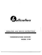 Hallicrafters S-108 Operating And Service Instructions