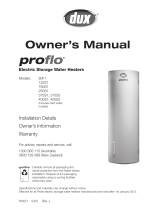 Dux Proflo 160S1 Owner's manual