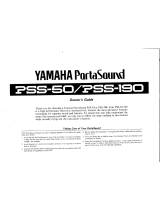 Yamaha PortaSound PSS-190 Owner's manual