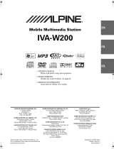 Alpine IVA W200 - DVD Player With LCD Monitor Owner's manual