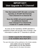 Uniden UH7700NB Owner's manual