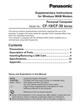 Panasonic CF-19 series Supplementary Instructions Manual