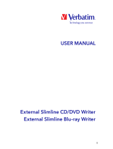 Verbatim External Slimline CD/DVD Writer User manual