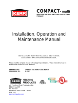 KERR COMPACT-multi Installation, Operation and Maintenance Manual