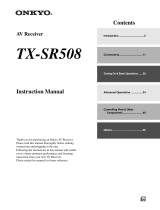 ONKYO TX-SR508 User manual