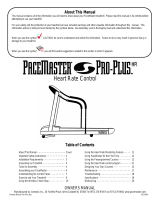 PaceMaster Pro-Plus HR User manual