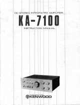 Kenwood KA-7100 User manual
