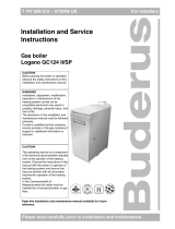 Buderus Logano GC124 II/SP Installation And Service Instructions Manual