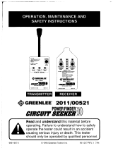Greenlee 00521 Circuit Seeker Operating And Maintenance