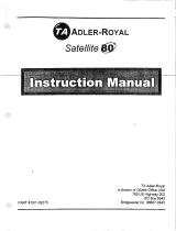 TA Adler-Royal Satellite 80 User manual
