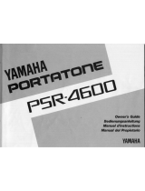 Yamaha Portatone PSR-4600 Owner's manual