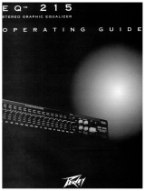 Peavey EQ 215 Stereo Graphic Equalizer User manual