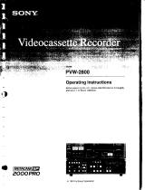 Sony PVW-2800 Operating Instructions Manual