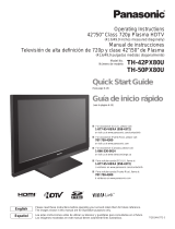 Panasonic TH-42PX80U Quick start guide