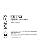 Kenwood KAC-744 User manual