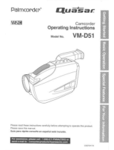 Quasar VMD51 - VHS-C MOVIE CAMERA User manual