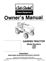 Cub Cadet 1641 Owner's manual