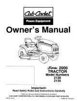 Cub Cadet 2135 Owner's manual