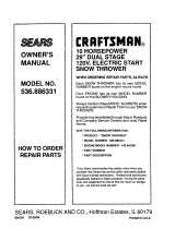 Sears 536886331 User manual