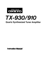 ONKYO TX-930 User manual
