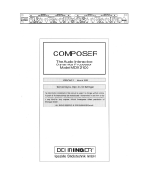Behringer Composer MDX 2100 User manual