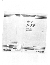 Casio FX-500 User manual