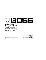 Boss PSM-5 Power Supply & master switch Instructions Manual