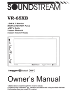 Soundstream VR-65XB Owner's manual