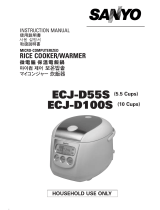 Sanyo ECJ-D55S - 5.5 Cup MICOM Rice Cooker User manual