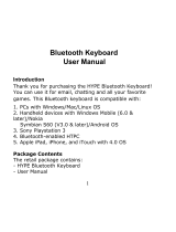 HYPE Bluetooth Keyboard User manual
