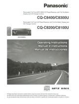 Panasonic CQC8400U - AUTO/RADIO CD DECK Operating Instructions Manual