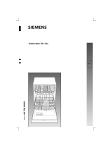 Siemens dishwasher Instructions For Use Manual