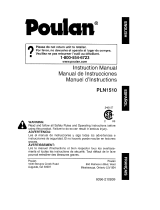 Poulan Pro PLN1510 User manual