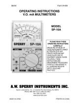 Sperry instrument SP-10A Operating Instructions Manual