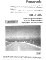 Panasonic CQDF802U - AUTO RADIO/CD DECK Operating Instructions Manual