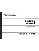 Toyota HILUX SURF 4WD User manual