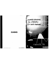 Casio fx-7700G Owner's manual