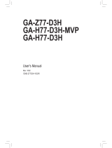 Gigabyte GA-H77-DS3H User manual