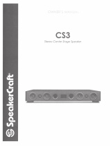 SpeakerCraft CS3 Owner's manual