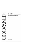 Kenwood P-100 User manual