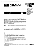 SABINE FBX-901 Operating instructions