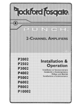 Rockford Fosgate Punch P400-2 Operating instructions